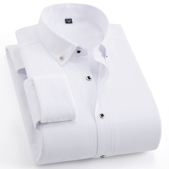 Herren Gefüttertes Businesshemd mit Thermofleece‑Innenseite und Button‑Down‑Kragen Shop Nory