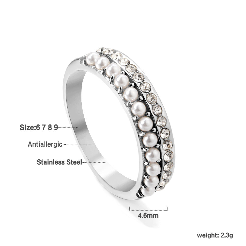 Damen Ring mit brillantem Zirkonia und eleganter Edelstahlfassung Shop Nory