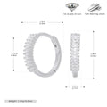 Damen Creolen mit funkelnden Zirkonsteinen und hochwertiger 925 Sterlingsilberfassung Shop Nory