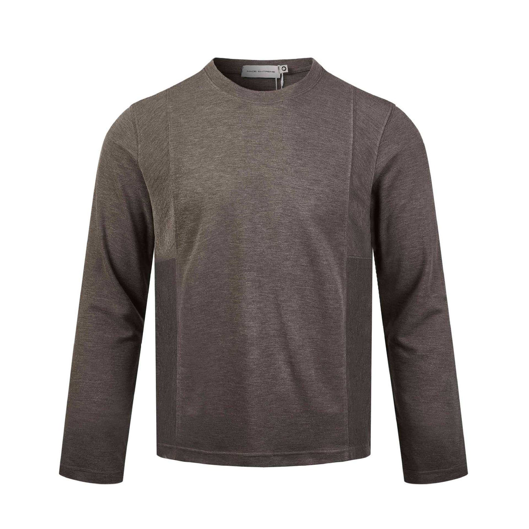 Herren Langärmeliges Feinstrick-Sweatshirt mit Rundhals und dezenter Nahtführung Shop Nory