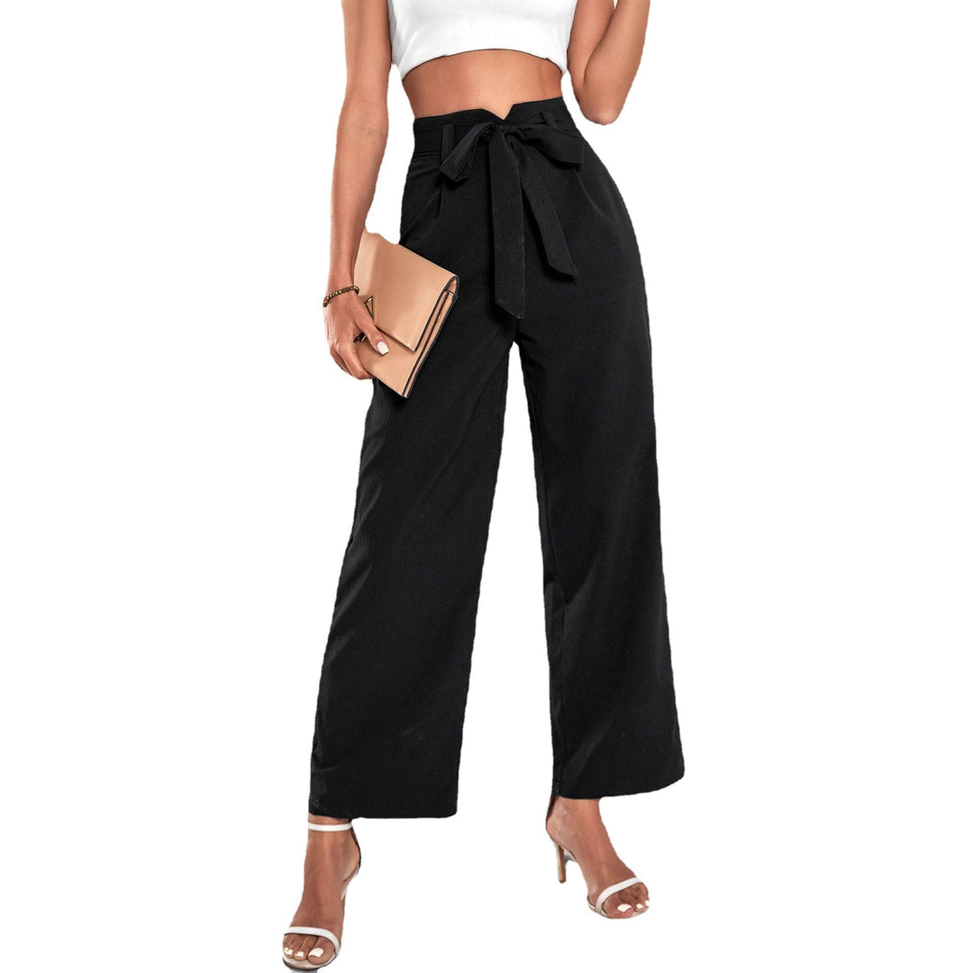 Damen Hochtaillierte Paperbag-Culotte mit Bindegürtel und weitem Bein Shop Nory