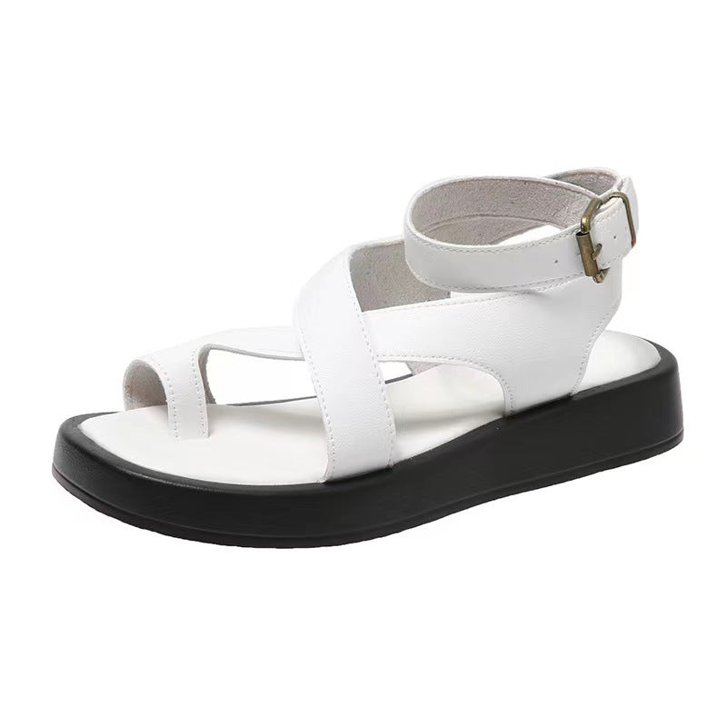 Damen Komfortable Zehentrenner-Sandalen mit verstellbarem Riemendesign
