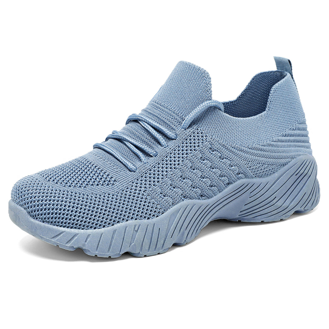 Damen nan nahtloser Strick-Sneaker mit elastischem Einstieg, gepolsterter EVA-Keilsohle und Zuglasche Shop Nory