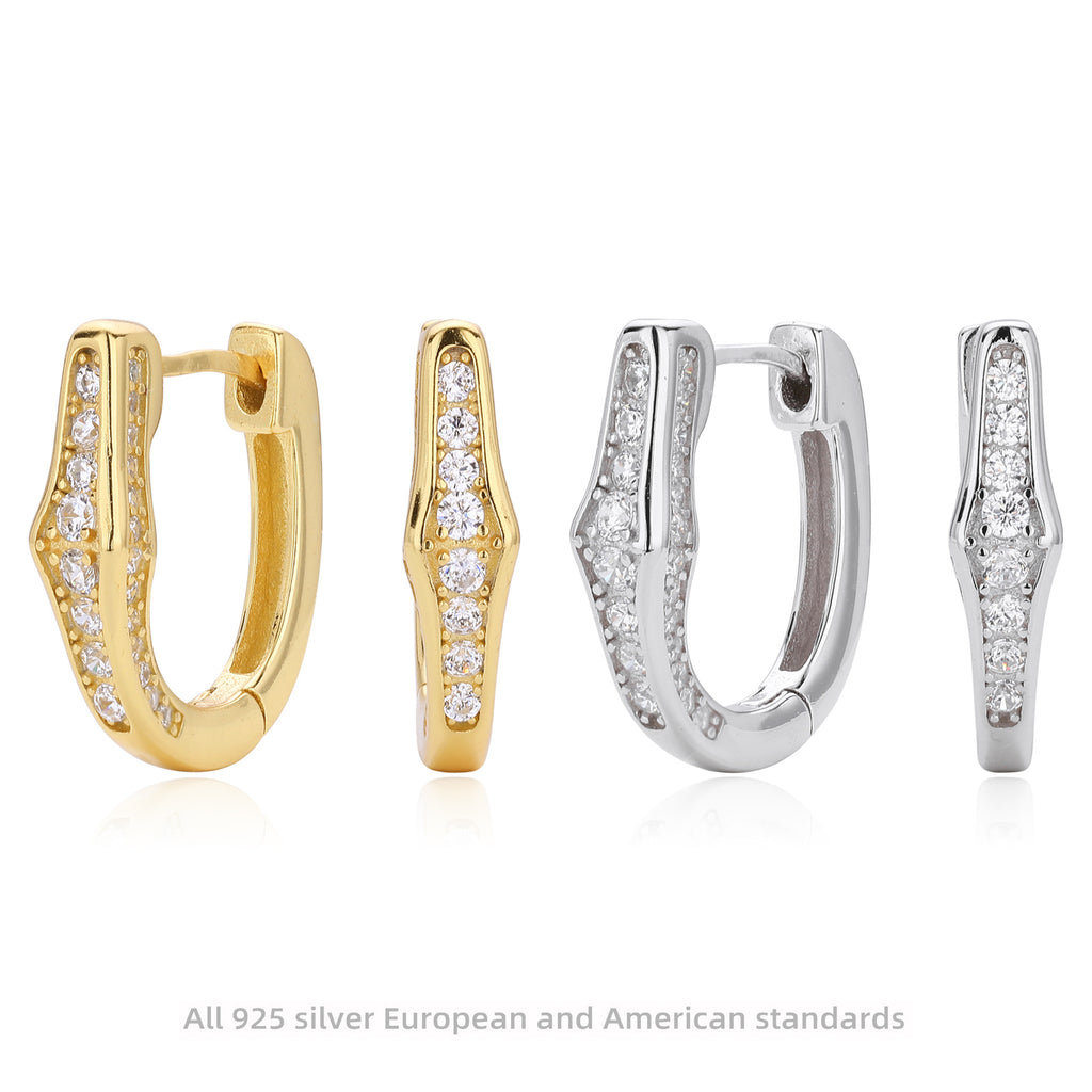 Damen Ohrhänger mit funkelnden Zirkon-Akzenten aus 925 Sterling Silber Shop Nory