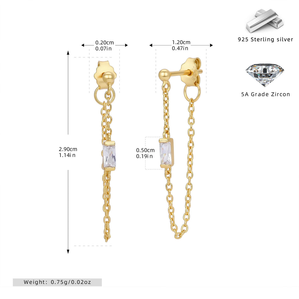 Damen Ohrringe mit luxuriösen Zirkonanhängern aus 925 Sterling Silber Shop Nory
