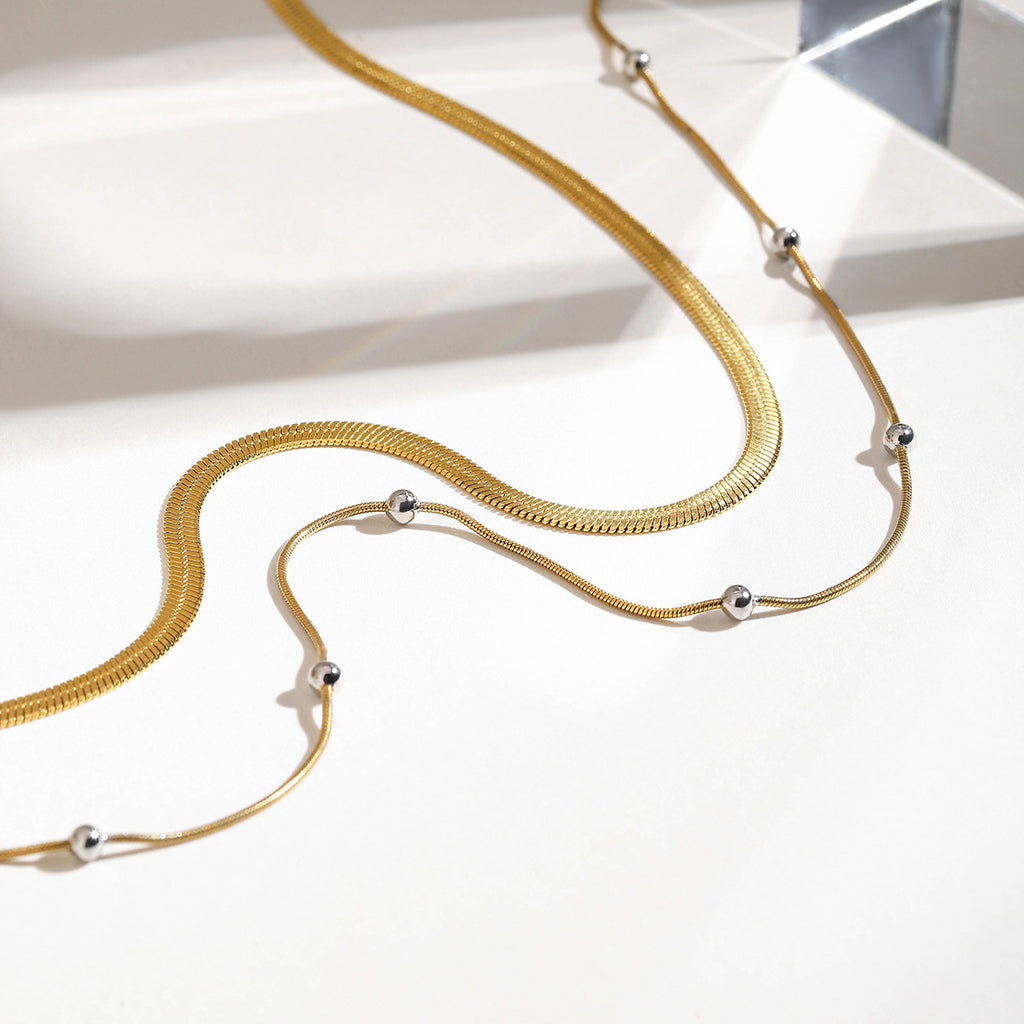 Damen elegante und hypoallergene Mehrlagige Kette Shop Nory