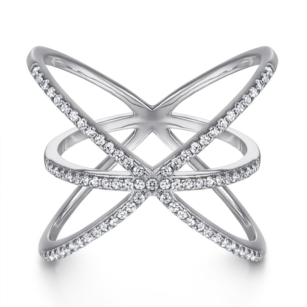 Damen Schmuckset mit funkelndem Kristallring, Ohrringen und Anhänger Shop Nory