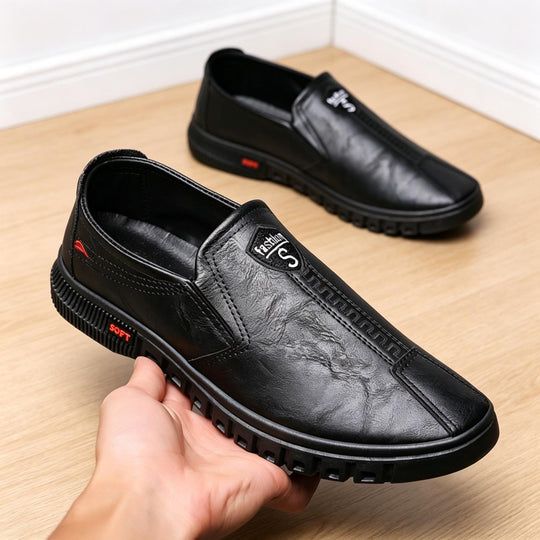 Herren Elegante und Bequeme Slip-On Lederschuhe Shop Nory
