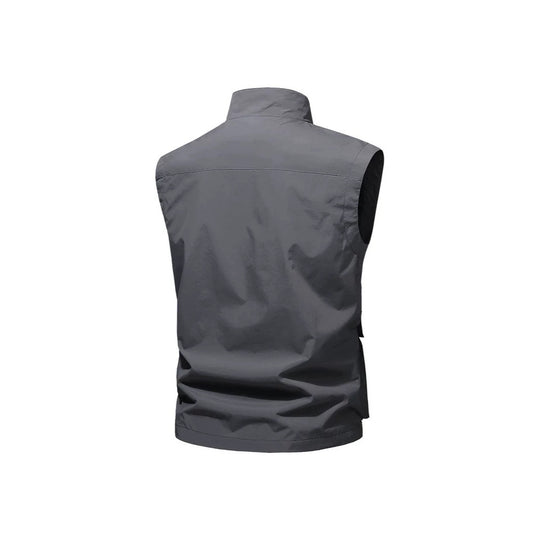 Herren Reise-Performance-Weste mit hohem Kragen, wasserabweisender Microfaser und Mehrfachtaschen Shop Nory