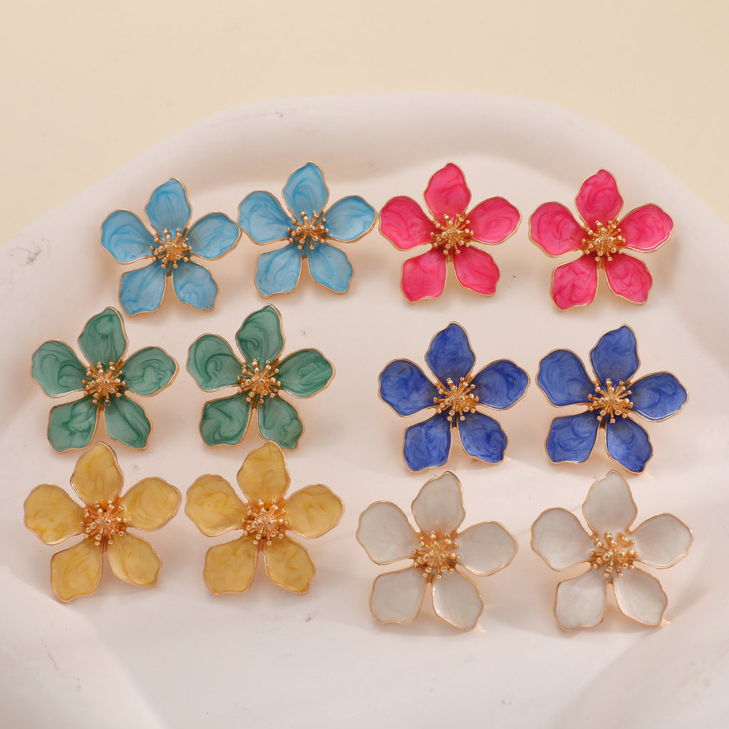 Damen Ohrringe im kunstvollen Blumenstil Shop Nory