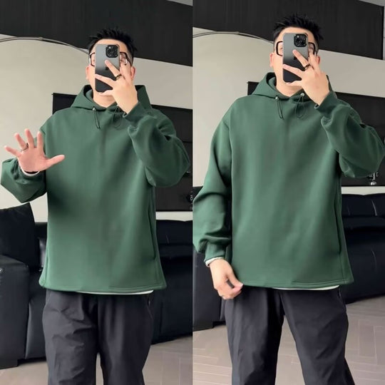 Herren Oversized Kapuzenpullover mit Dropped-Shoulder, schwerer Baumwollmischung und minimalistischer Silhouette Shop Nory