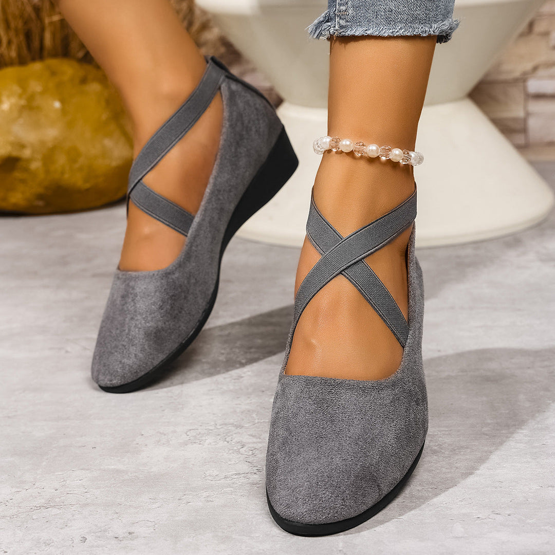 Damen Klassische Ballerinas aus weichem Wildleder