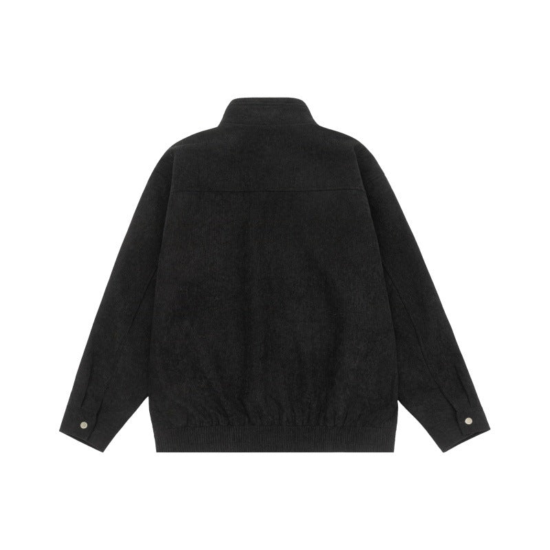 Herren Kurzjacke aus Teddy‑Fleece mit Stehkragen, aufgesetzten Brusttaschen und durchgehendem Reißverschluss Shop Nory