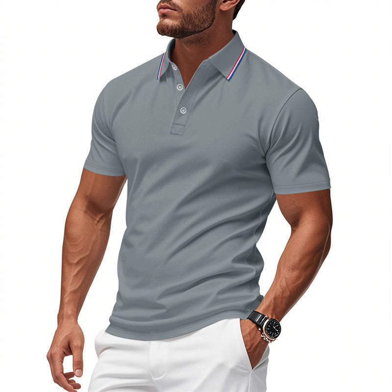 Herren Poloshirt mit modernem Kragen und feuchtigkeitsregulierender Technologie