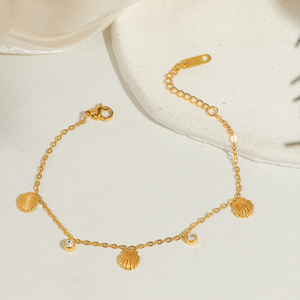 Damen Muschel Charm Verstellbares Armband Shop Nory
