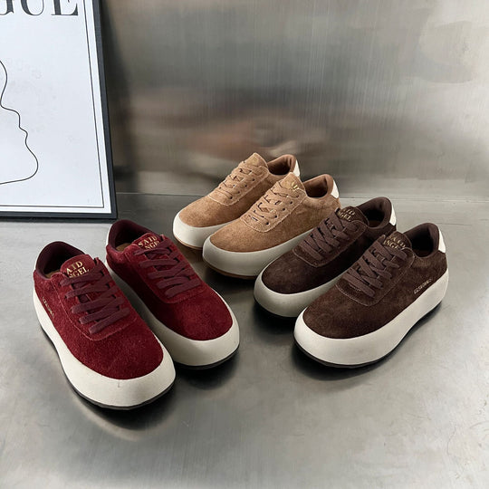 Damen Sneaker aus hochwertigem Wildleder mit dämpfender Sohle Shopnory