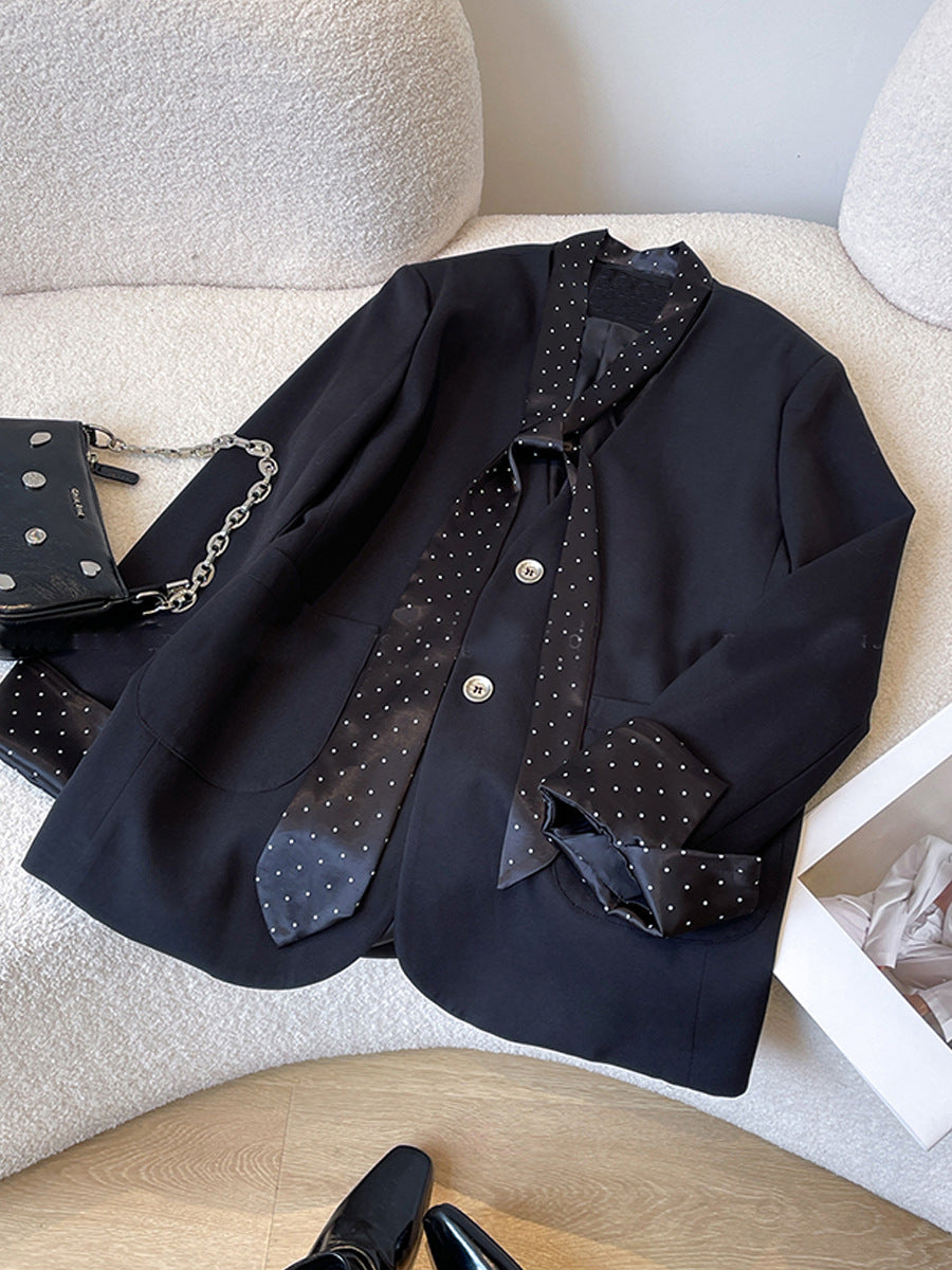 Damen Modischer Blazer mit integriertem Schal Shop Nory