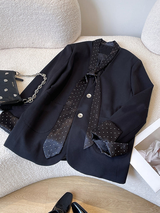 Damen Modischer Blazer mit integriertem Schal Shop Nory