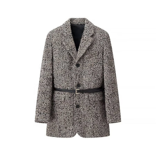 Damen Taillierter Bouclé‑Tweed‑Mantelblazer mit schmalem Taillengürtel Shop Nory