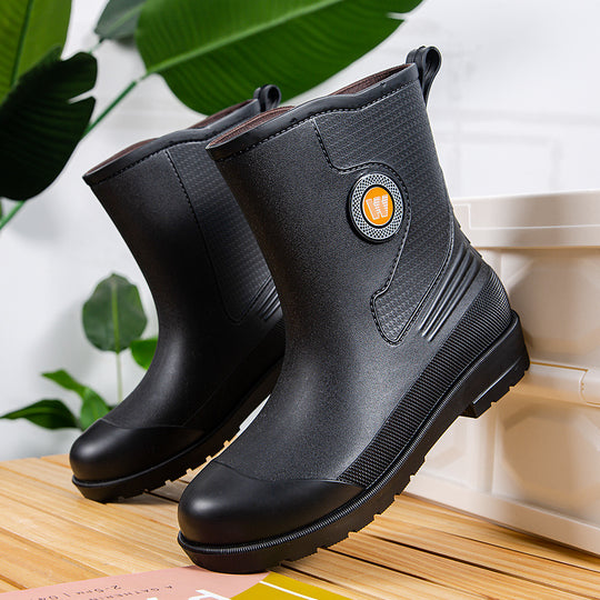 Herren Robuste kurze Regen-AnklShop Noryoots aus Vollgummi mit verstärkter Zehenkappe Shop Nory