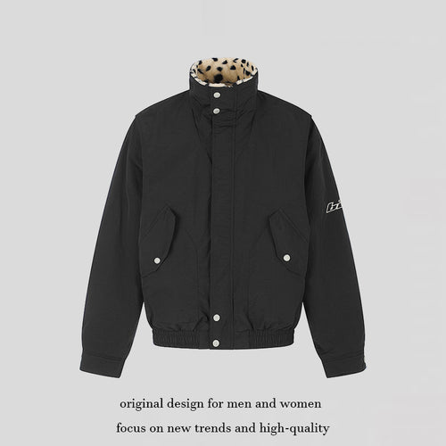 Damen Wattierte Blousonjacke mit Stehkragen und Leo‑Futter Shop Nory