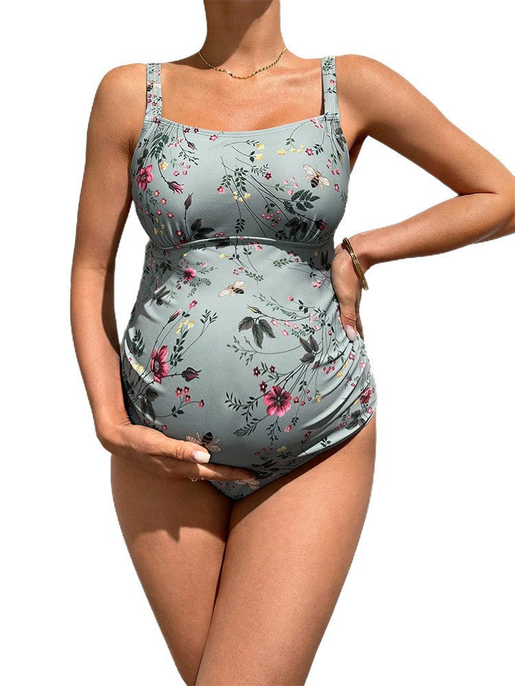 Damen Einteiliger Schwimmbadeanzug für Schwangere Shopnory