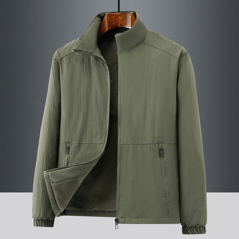 Herren Leichte Übergangsjacke mit Fleece-Innenfutter und Stehkragen Shop Nory