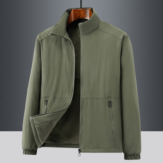 Herren Leichte Übergangsjacke mit Fleece-Innenfutter und Stehkragen Shop Nory