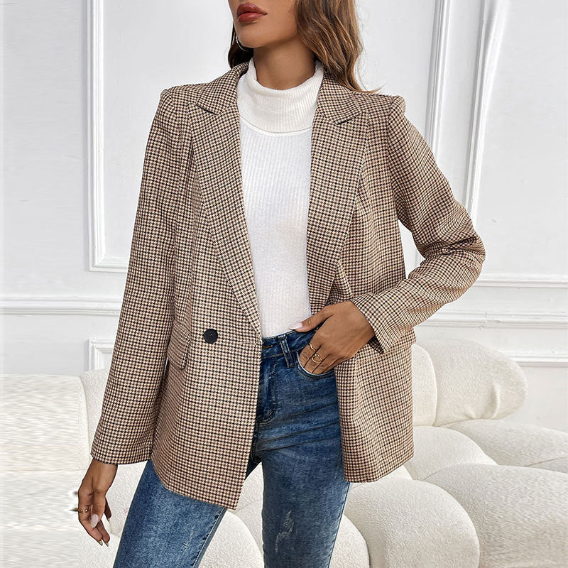 Damen Karierter Blazer im eleganten Schnitt Shop Nory
