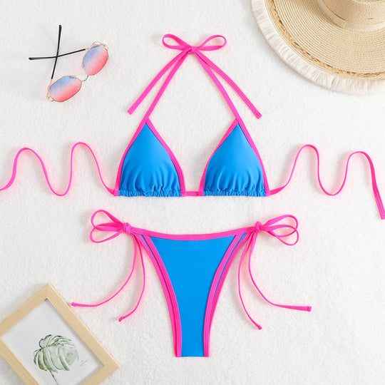 Damen Triangel-Bikini mit verstellbaren Trägern