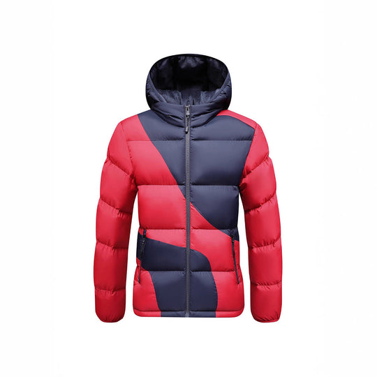Herren Steppjacke mit Kapuze, auffälligem Colourblock-Muster und thermischer Isolierung Shop Nory
