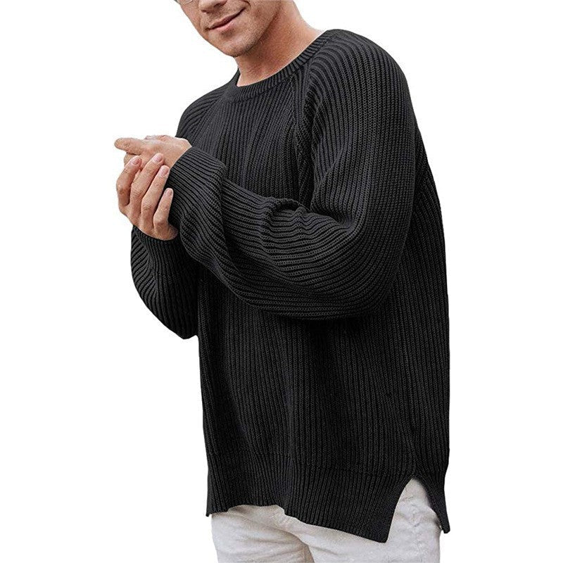 Herren eleganter Strickpullover mit strukturiertem Design und modernem Schnitt