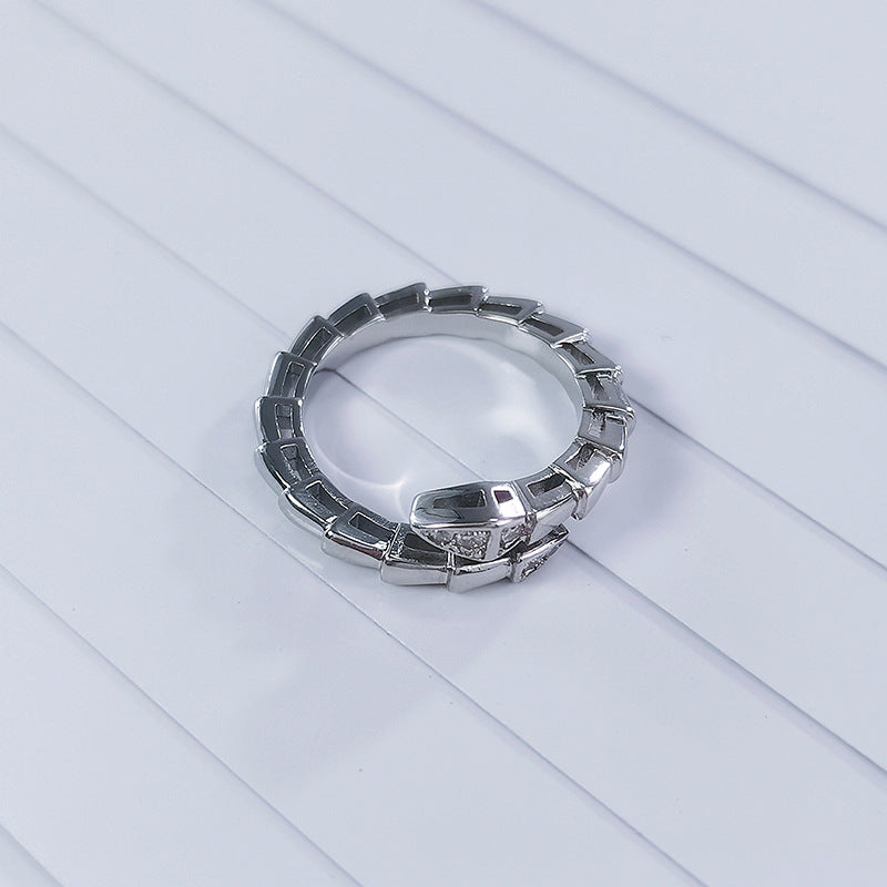 Damen Edelstahl Ring mit modernem, gleitendem Design Shop Nory