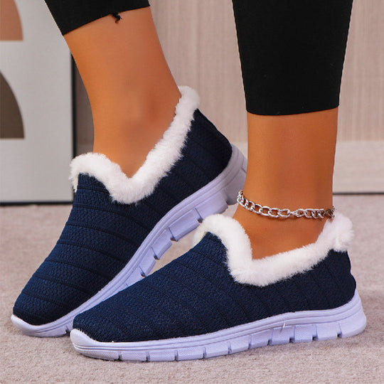Damen Fleecegefütterte Strick-Slipper-Sneaker mit flexibler EVA-Sohle Shop Nory