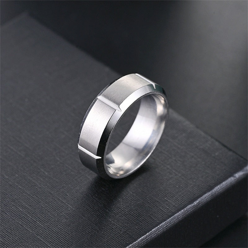 Herren Ring mit modernem, strukturierten Design Shop Nory
