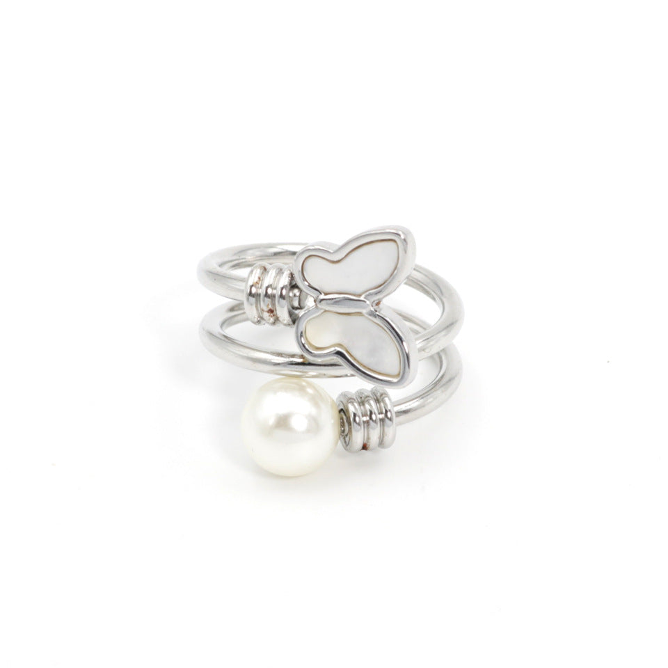 Damen Ring mit filigranem Schmetterlingsmotiv Shop Nory