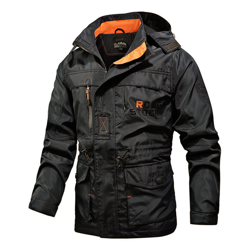 Herren Utility-Fieldparka mit Kapuze, Multifunktions-Taschen und verstellbarem Taillenzug Shop Nory