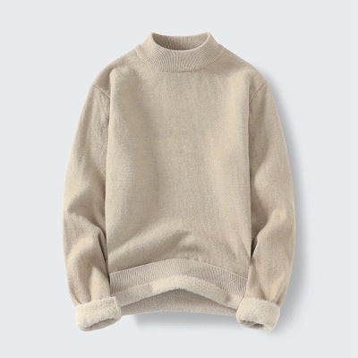 Damen Feinstrick-Mockneck-Pullover mit wärmendem Fleece-Innenfutter und umgeschlagenen Teddy-Bündchen Shop Nory