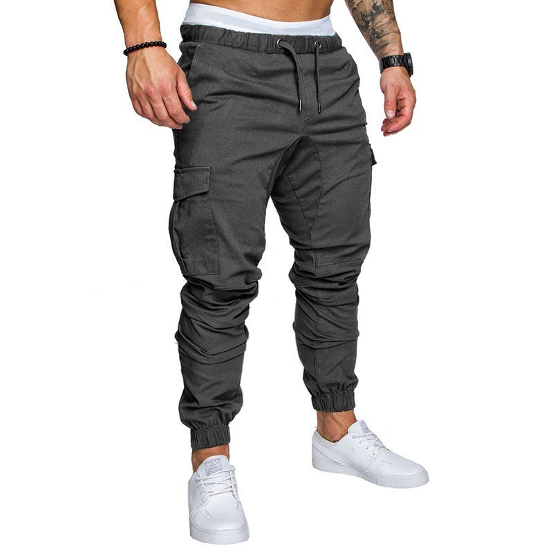 Herren nan karottenförmige Cargo-Jogger mit elastischem Bund Tunnelzug und verstärkten Knien Shop Nory