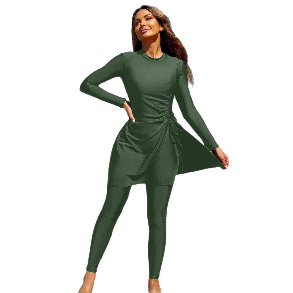 Damen Bade-Tunika mit seitlicher Raffung und Leggings Shop Nory