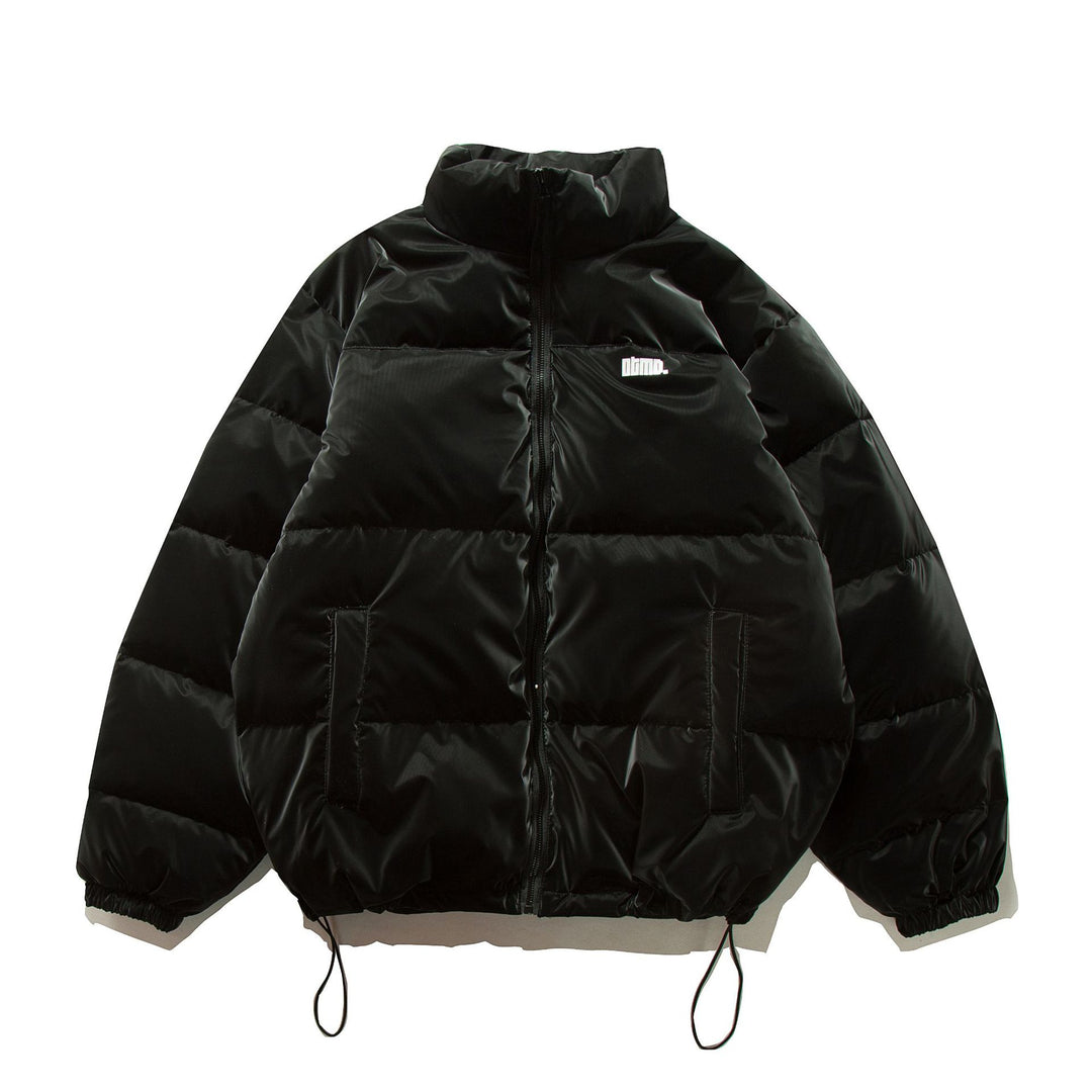 Unisex Kurzer Oversize Stepp-Puffer mit hohem Stehkragen und Kordelzug Shop Nory