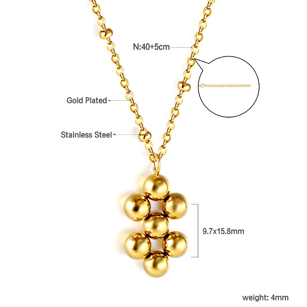 Damen Halskette mit kunstvollem Kugelanhänger aus hochwertigem Edelstahl Shop Nory