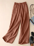 Damen Elegante Freizeithose mit elastischem Bund und seitlichen Taschen Shopnory