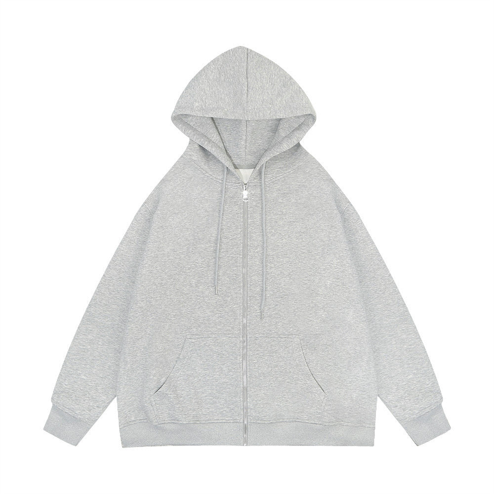 Unisex nan lässige Kapuzenjacke mit robustem Metall-Reißverschluss doppellagiger Kapuze und tiefen Känguru-Eingrifftaschen Shop Nory