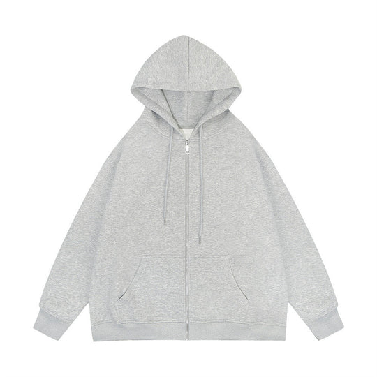 Unisex nan lässige Kapuzenjacke mit robustem Metall-Reißverschluss doppellagiger Kapuze und tiefen Känguru-Eingrifftaschen Shop Nory