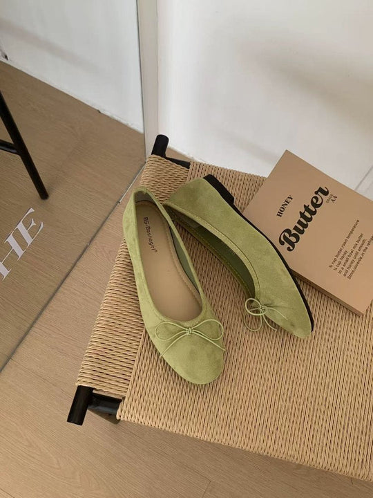 Damen elegante Ballerinas mit dekorativer Schleife