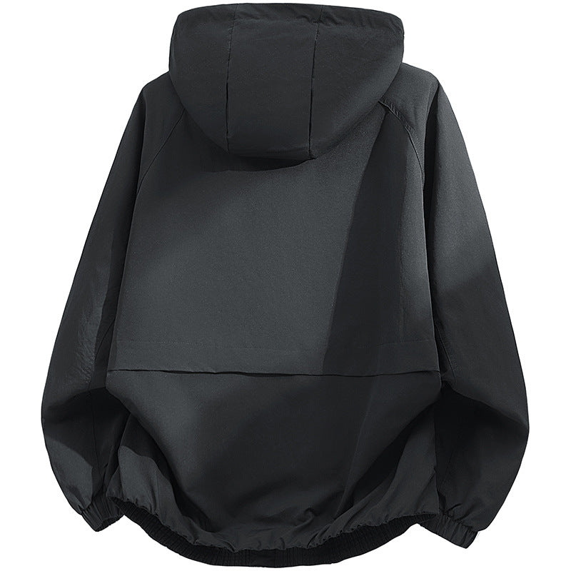 Herren Oversized Kapuzen‑Softshelljacke mit technischer Oberfläche und Kordelzugsaum Shop Nory