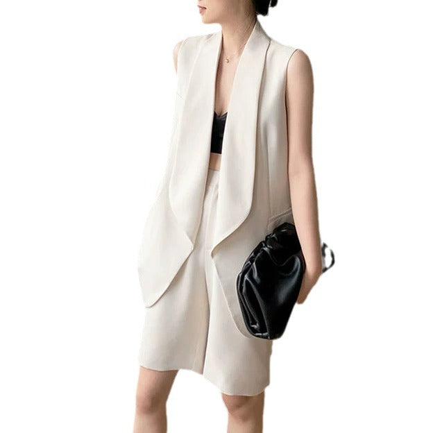 Damen Modische Weste und Shorts Set Shop Nory