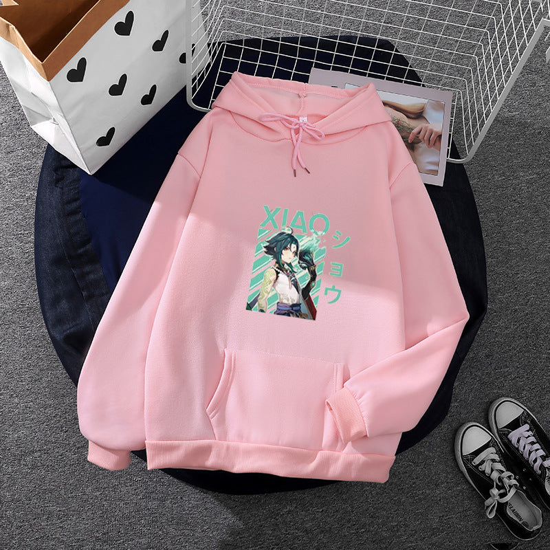 Damen nan weicher Oversize-Kapuzenpullover mit kawaii Pilzfrosch-Print, Kängurutasche und gerippten Bündchen Shop Nory