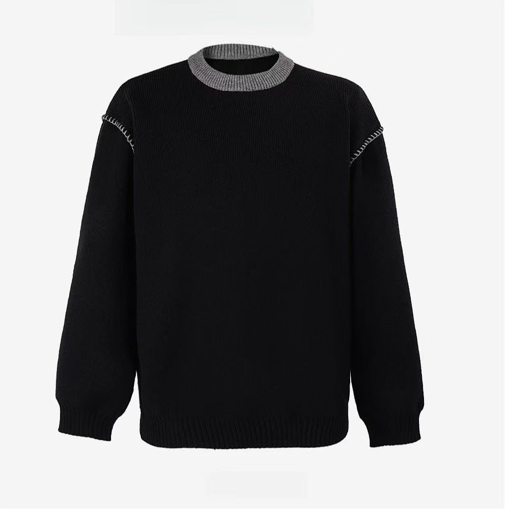 Damen Modischer Grobstrickpullover mit hochgeschlossenen Kragen Shop Nory